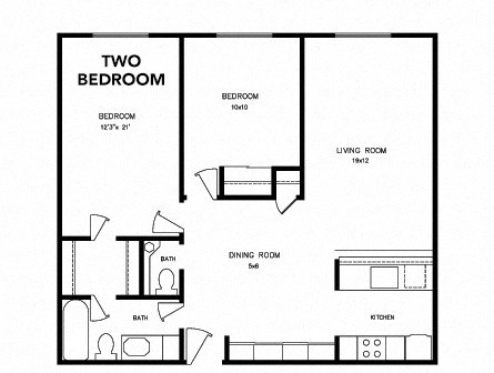 a floor plan of a house with a bedroom and a living room